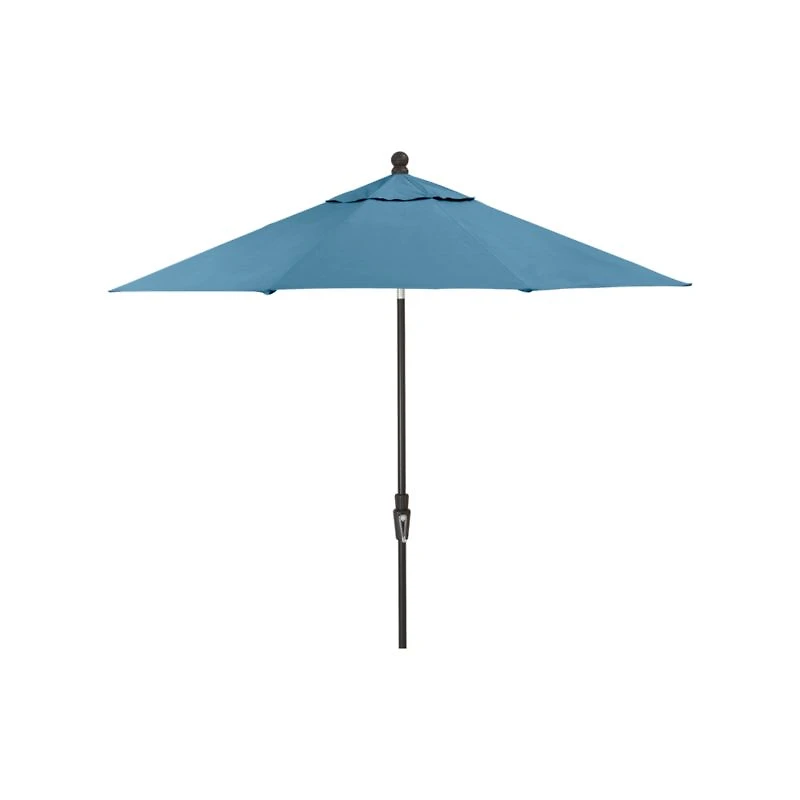 9' Round Sunbrella ® Sapphire Outdoor Patio Umbrella with Black Frame