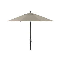 9' Round Sunbrella ® Stone Outdoor Patio Umbrella with Tilt Black Frame