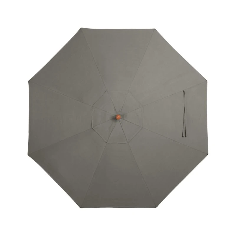 9' Round Sunbrella ® Graphite Outdoor Patio Umbrella with Eucalyptus Frame