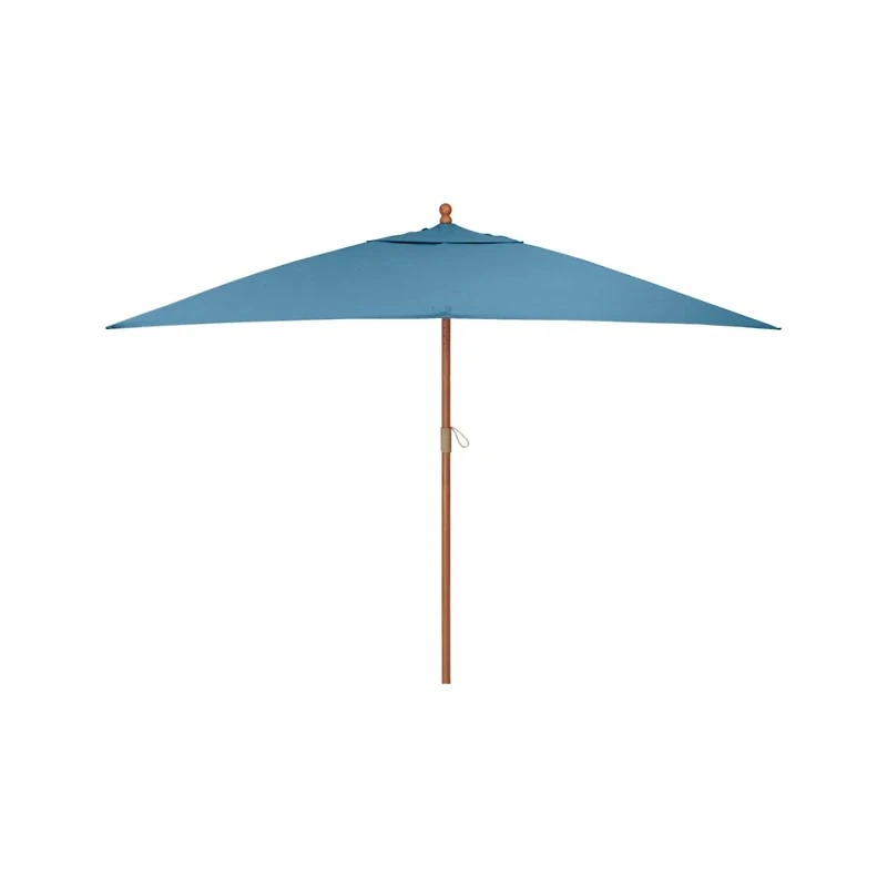 10' Rectangular Sunbrella ® Sapphire Outdoor Patio Umbrella with Eucalyptus Frame