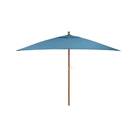10' Rectangular Sunbrella ® Sapphire Outdoor Patio Umbrella with Eucalyptus Frame