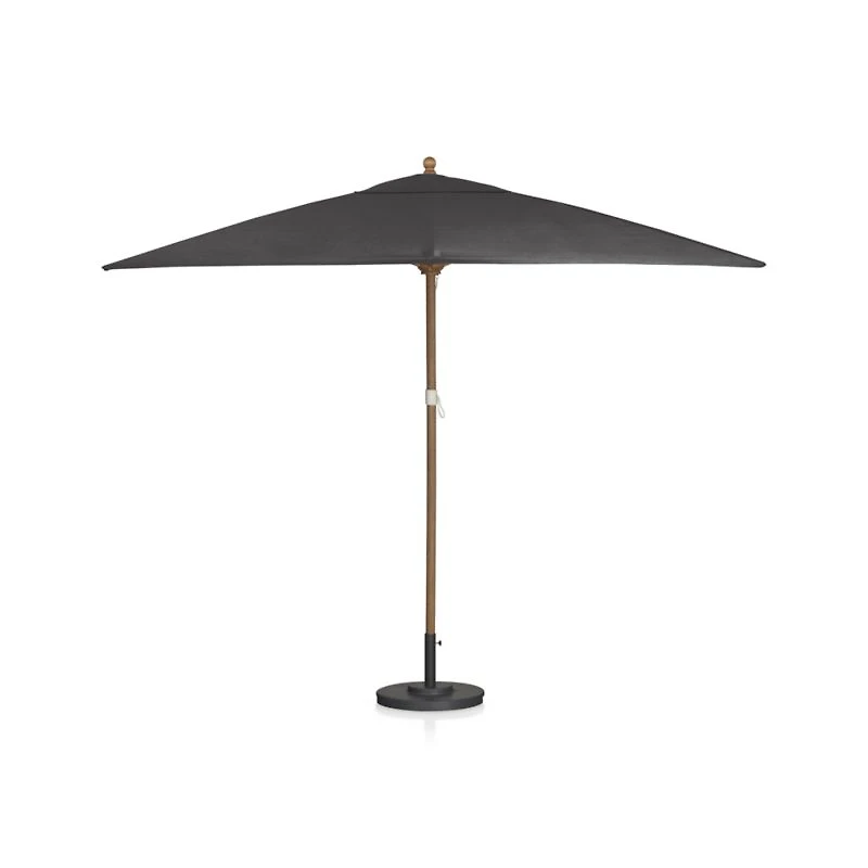10' Rectangular Sunbrella ® Charcoal Outdoor Patio Umbrella Canopy