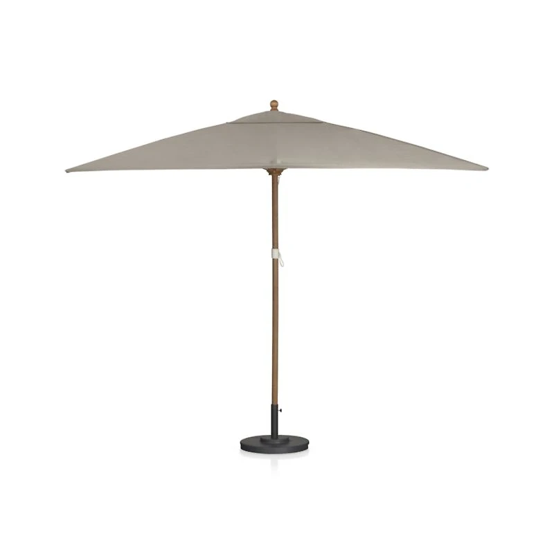 10' Rectangular Sunbrella ® Stone Outdoor Patio Umbrella Canopy
