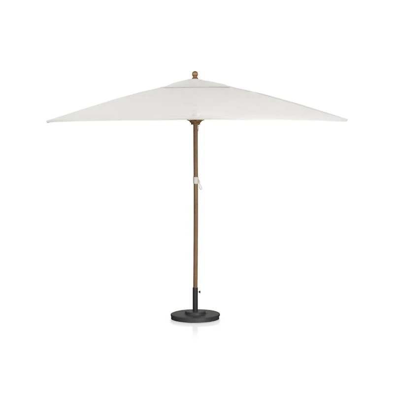 10' Rectangular Sunbrella ® White Sand Outdoor Patio Umbrella Canopy