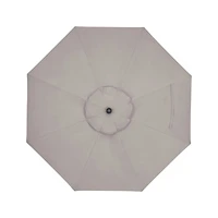 9' Round Sunbrella ® Silver Outdoor Patio Umbrella with Tilt Black Frame