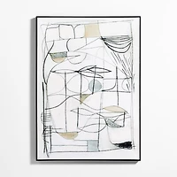 "Markmaking" by Dan Hobday Canvas 65"x47" Framed Wall Art Print