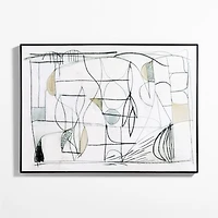 "Markmaking" by Dan Hobday Canvas 65"x47" Framed Wall Art Print