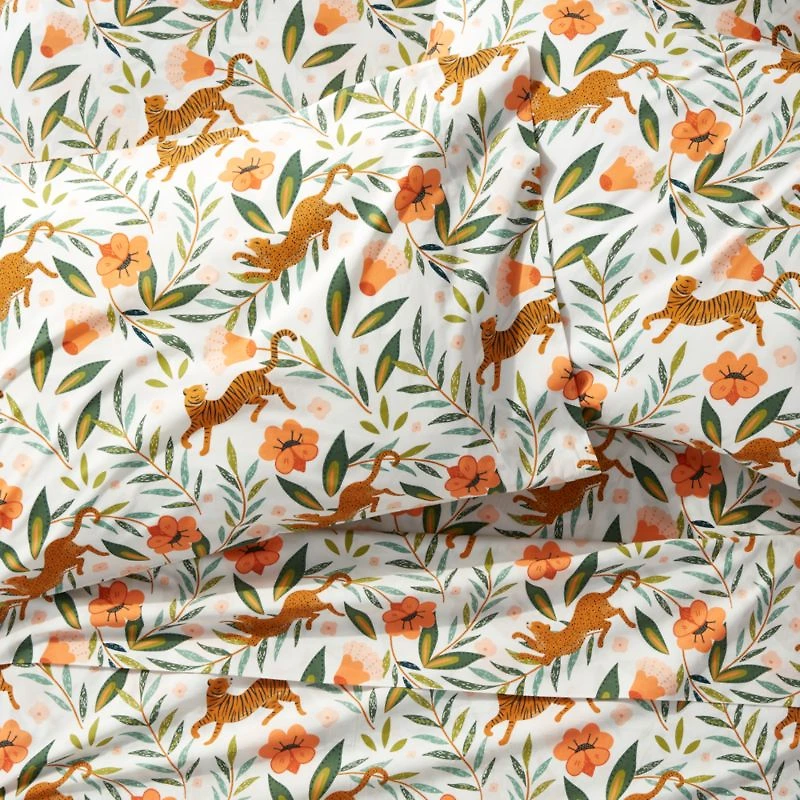 Stay Cool Marrakech Tiger Organic Cotton Kids Full Sheet Set