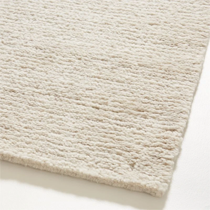 Marseilles Wool Hand-Knotted Black Beige Area Rug 8'x10'
