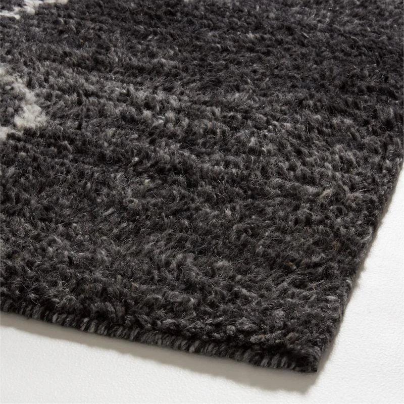 Marseilles Wool Hand-Knotted Charcoal Ivory Area Rug 8'x10'