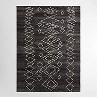 Marseilles Wool Hand-Knotted Charcoal Ivory Area Rug 8'x10'