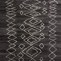 Marseilles Wool Hand-Knotted Charcoal Ivory Area Rug 8'x10'