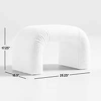 Martini Small Upholstered Ottoman by Leanne Ford