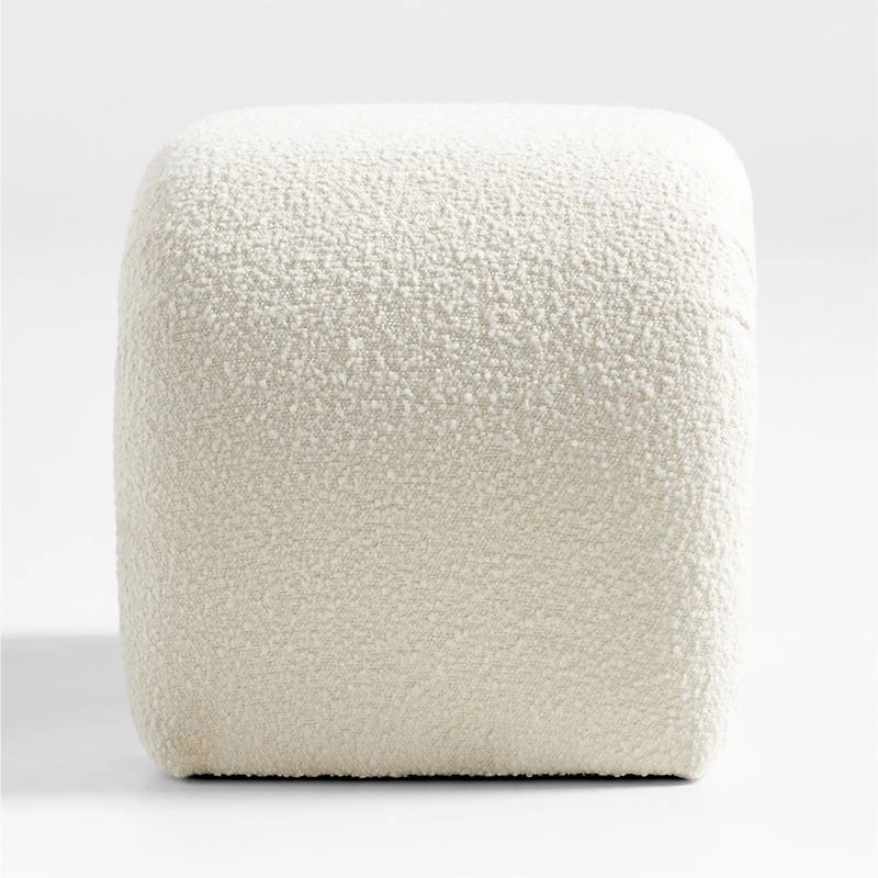 Martini Small Upholstered Ottoman by Leanne Ford