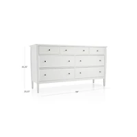 Mason 64" White 7-Drawer Dresser