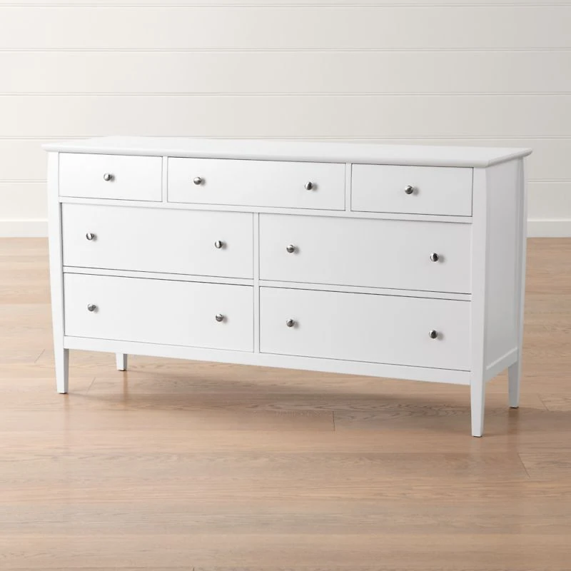 Mason 64" White 7-Drawer Dresser