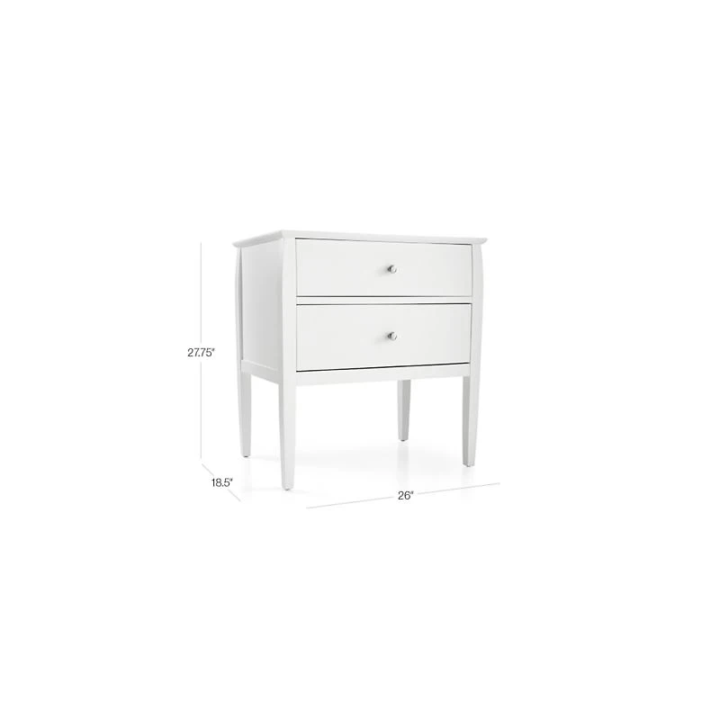 Mason 26" White Nightstand