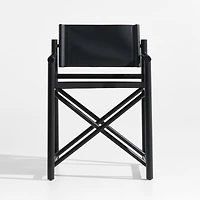 Mast Charcoal Leather Director's Chair by Leanne Ford