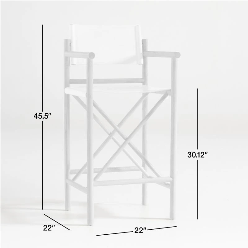 Mast Leather Director's Bar Stool by Leanne Ford