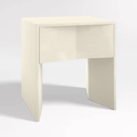 Mataro White Nightstand with Drawer