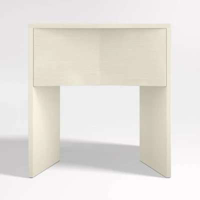 Mataro White Nightstand with Drawer