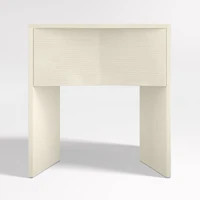 Mataro White Nightstand with Drawer