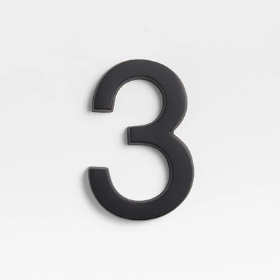 4" Matte Black Metal House Number