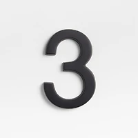 4" Matte Black Metal House Number