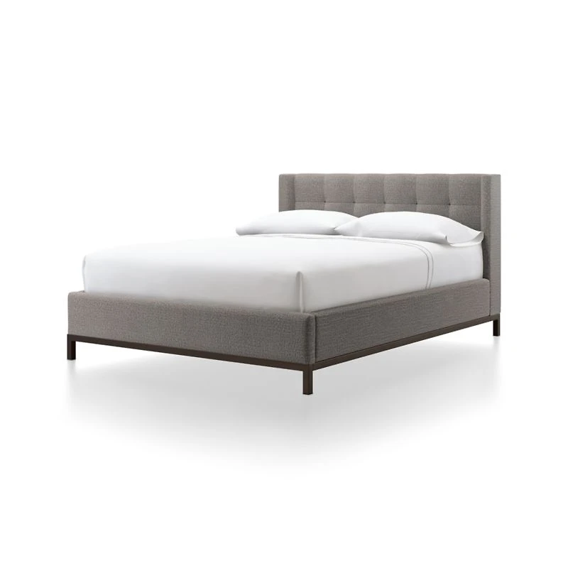 Maxwell Queen Grey Tufted Bed