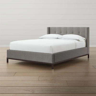 Maxwell Queen Grey Tufted Bed