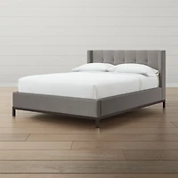 Maxwell Queen Grey Tufted Bed