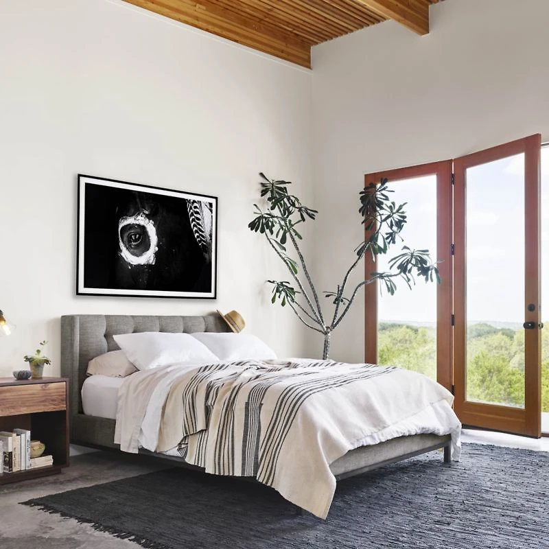 Maxwell Queen Grey Tufted Bed