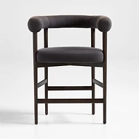Mazz Charcoal Curved Counter Stool by Leanne Ford