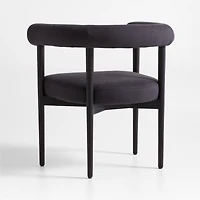 Mazz Charcoal Curved Dining Chair by Leanne Ford