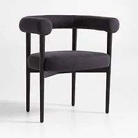 Mazz Charcoal Curved Dining Chair by Leanne Ford