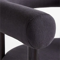 Mazz Charcoal Curved Dining Chair by Leanne Ford