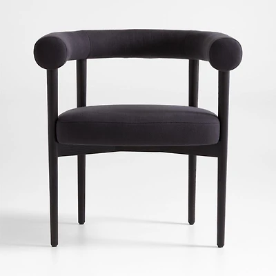 Mazz Charcoal Curved Dining Chair by Leanne Ford