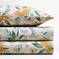 Stay Cool Midnight Marrakech Tiger Organic Cotton Kids Full Sheet Set