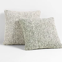 Melange Woven 20"x20" Juniper Green Indoor/Outdoor Throw Pillow