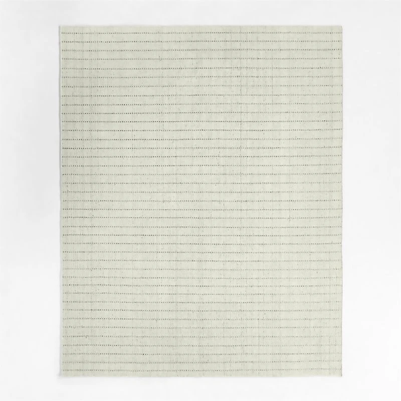 Melun Flatweave Striped Ivory Area Rug 6'x9'