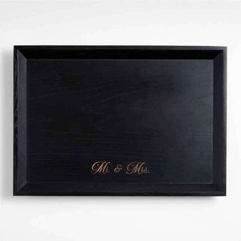 Memento Medium Ebonized Wood Tray