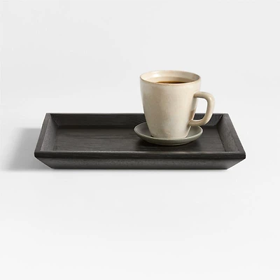 Memento Small Ebonized Wood Tray