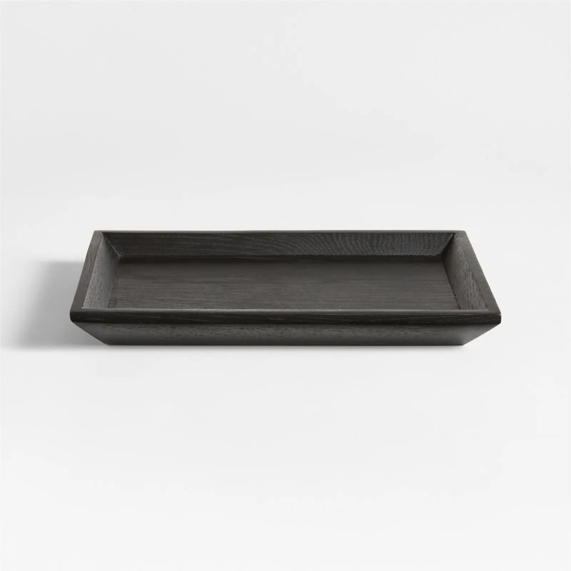 Memento Small Ebonized Wood Tray