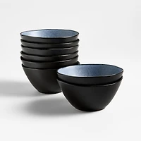 Mercer Arctic Blue Recycled Stoneware Cereal Bowls, Set of 8