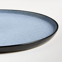 Mercer Arctic Blue Recycled Stoneware Dinner Plates, Set of 8