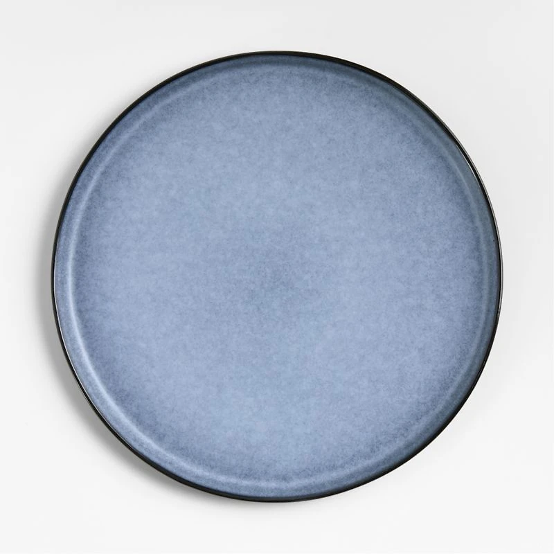 Mercer Arctic Blue Recycled Stoneware Dinner Plates, Set of 8