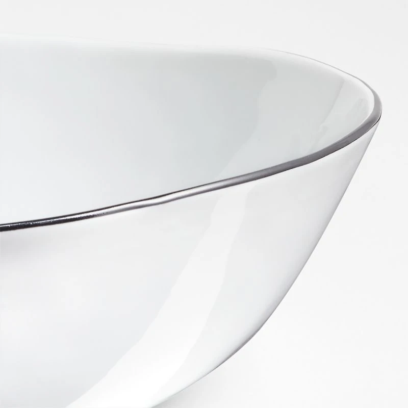 Mercer Black Rim Porcelain Low Bowl