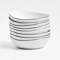 Mercer Black Rim Porcelain Low Bowl