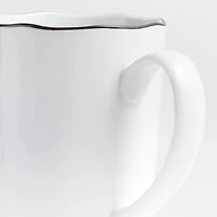 Mercer 14-oz. Black Rim Porcelain Mugs, Set of 8