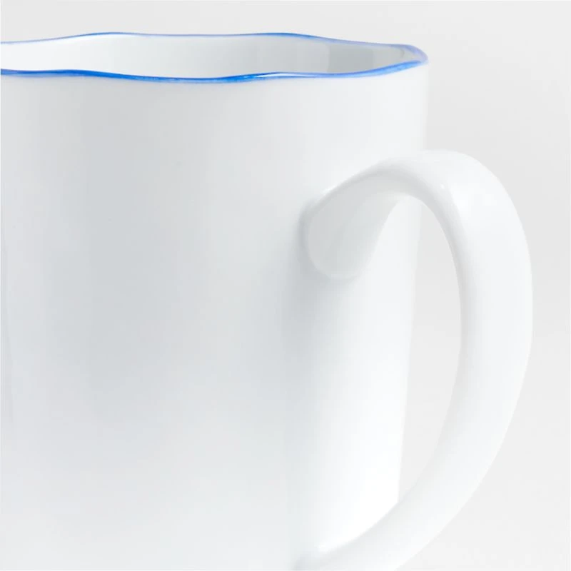 Mercer 14-oz. Blue Rim Porcelain Mug